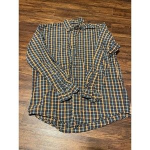 Men’s Thick Eddie Bauer Button Front Shirt Size M